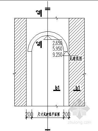 楼梯门窗过梁资料下载-弧门窗上弧过梁详图2(标准型二）