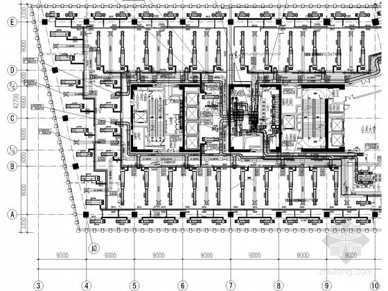 综合楼地下车库设计施工图资料下载-[上海]办公综合楼空调通风设计施工图(大院图纸)