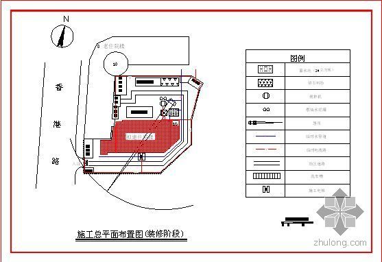 武汉某医院病房楼各阶段施工总平面布置图- 