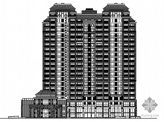 高档高层住宅楼建筑施工图资料下载-某十九层高档商住楼建筑施工图