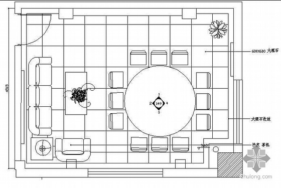 餐厅小包间装修施工图资料下载-餐厅小包房装修图