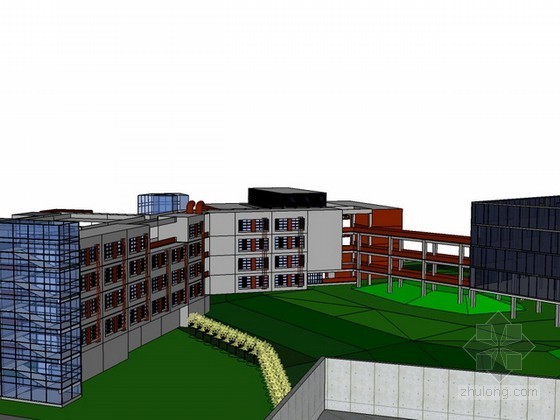 大学建筑教学楼模型资料下载-教学楼sketchup模型下载