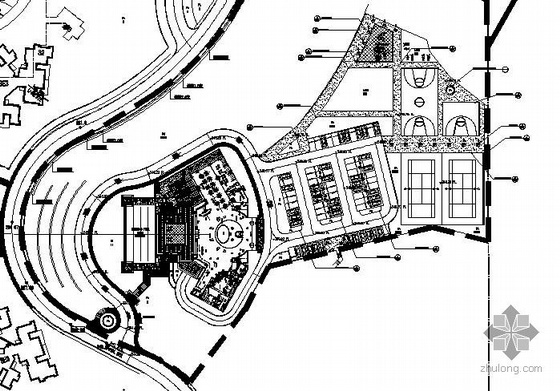 运动场地景观施工图资料下载-重庆某小区会所景观施工图