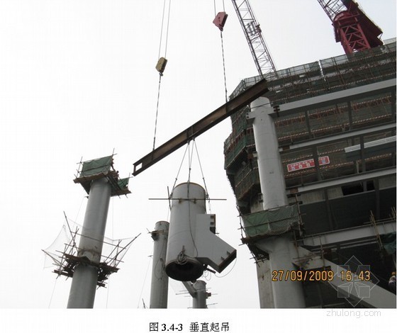 施工钢结构施工技术及方法资料下载-超高层钢结构双机抬吊施工技术总结