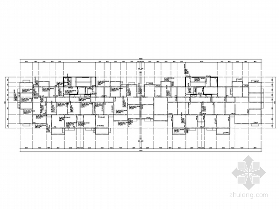 26层剪力墙住宅结构施工图(两栋含PKPM计算文件)-屋面层梁配筋图