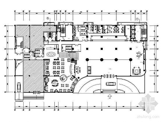 山地酒店首层平面设计图资料下载-四星级酒店平面设计图