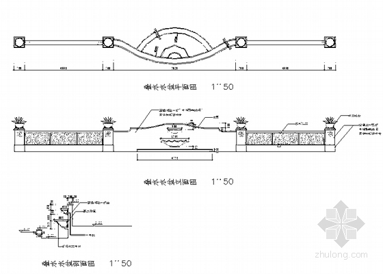 [珠海]亚热带风情商住社区园林景观工程施工图-叠水水盆详图