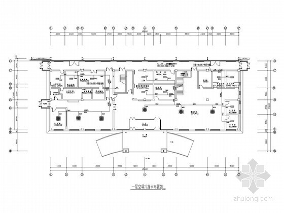 小型办公楼土建设计图资料下载-办公楼室内给排水设计图（空调冷凝 给排水系统 冷热水管）