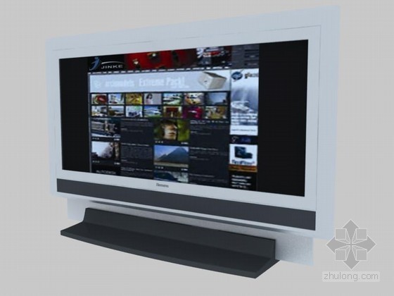 液晶电视支架3d模型资料下载-液晶电视机3D模型下载