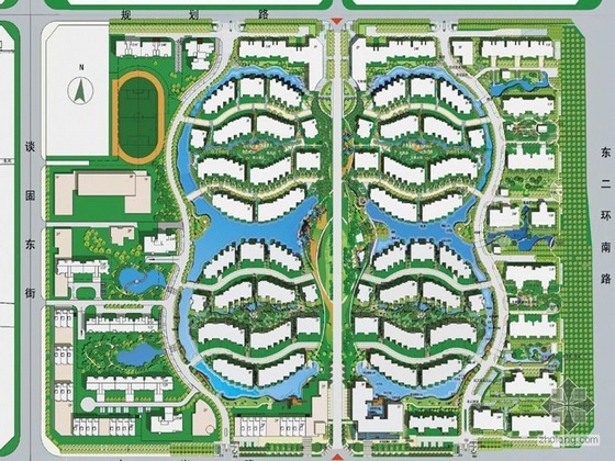 住宅规划cad总平面资料下载-住宅总平面规划图集