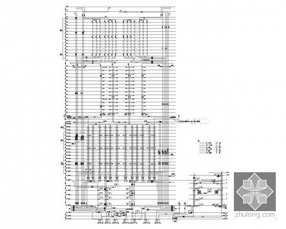 [北京]39层综合大楼给排水施工图纸（酒店、办公、公寓）-排水系统图