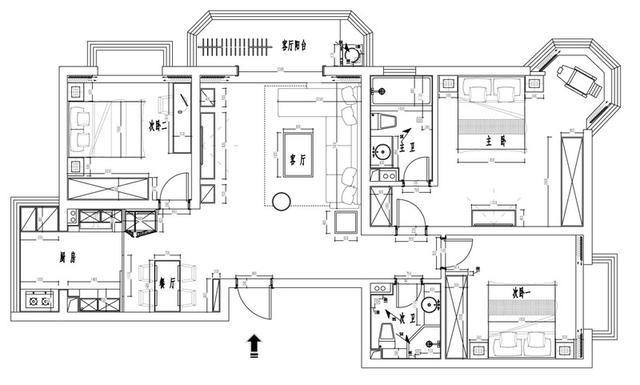 中式沙发椅模型资料下载-恬淡内蕴新中式三居室