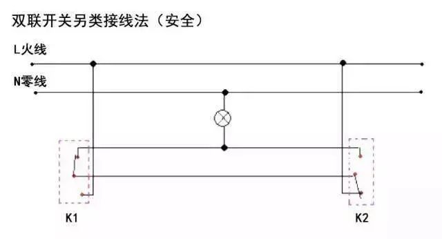 双控开关接线图的三种接法_4