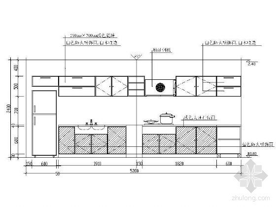 商场建筑方案设计立面图资料下载-厨房立面图Ⅱ
