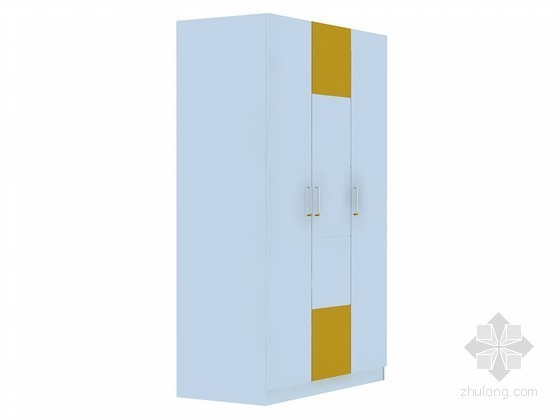 室内3d模型下载衣柜资料下载-简约小衣柜3D模型下载