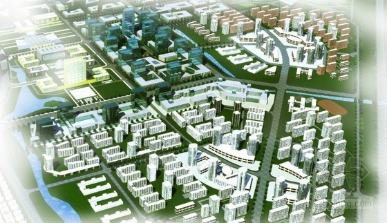 [广西]城市新区控制性详细规划方案（知名设计院）-城市新区控制性详细规划效果图 