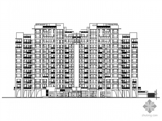 高层居宅建筑资料下载-[广州]某四季花城住宅楼建筑施工图含效果图
