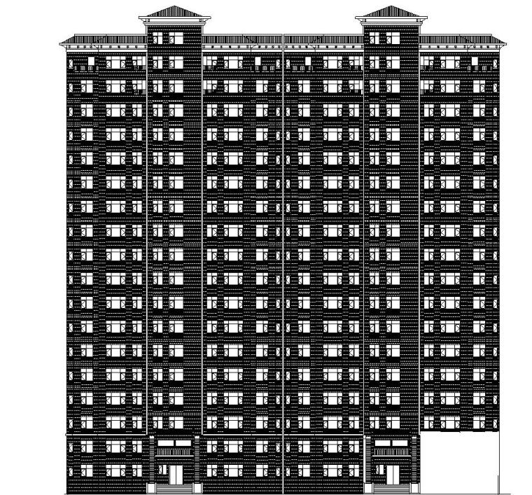 cad小区会所平面图资料下载-[宁夏]高层塔式砖混结构住宅小区施工图（含商业、会所、办公）