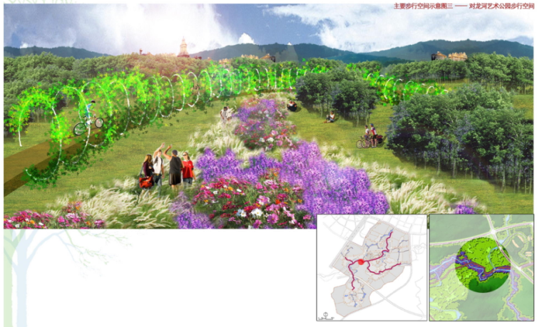 [云南]“自然山林”大学城道路景观规划设计-景观效果图