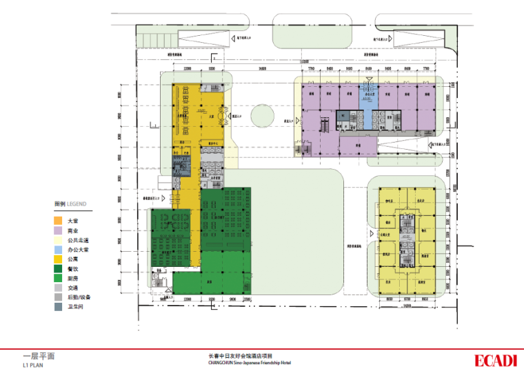 [吉林]长春中日友好酒店建筑设计方案文本-一层平面