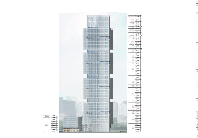 [GMP]知名地产中央广场建筑方案文本设计-立面图