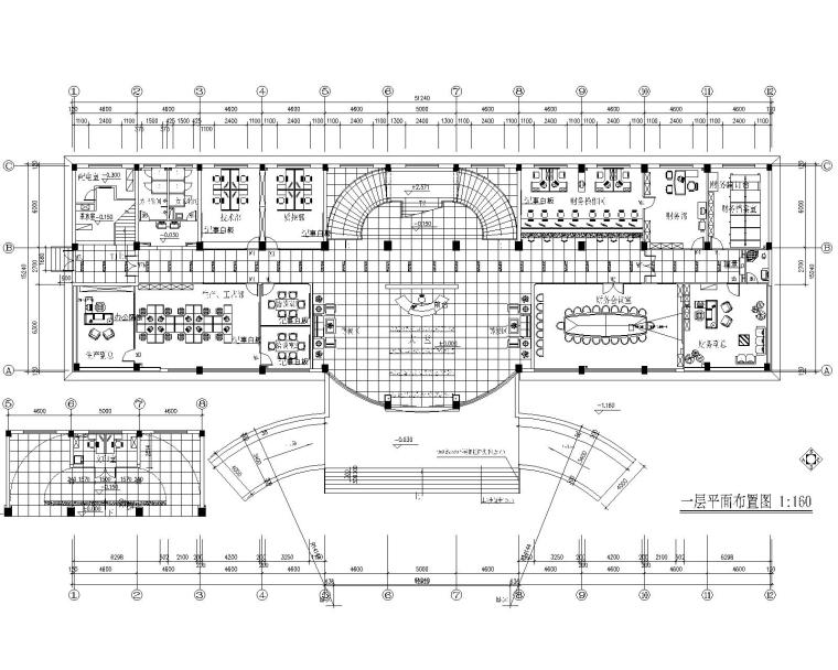 装饰办公布置资料下载-[浙江]宁波天鹏集团办公空间装修施工图