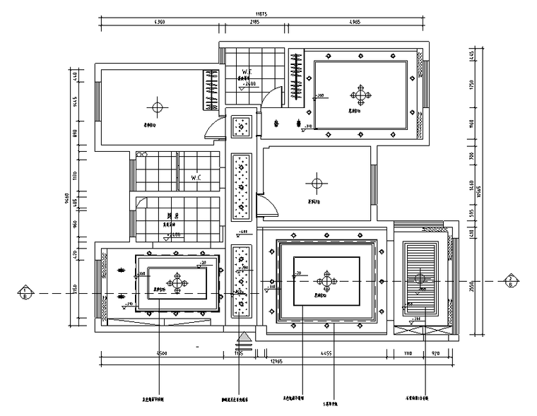 现代风格三居室住宅设计施工图(附效果图)
