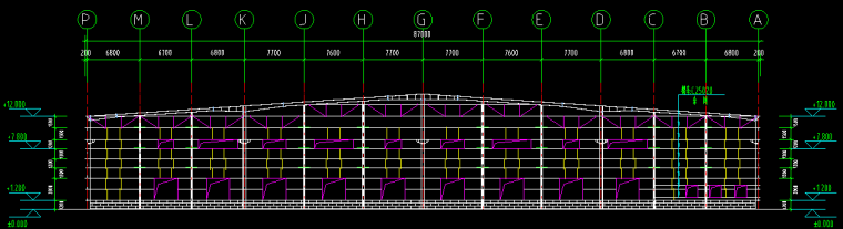 长江精密厂钢结构设计图CAD_4