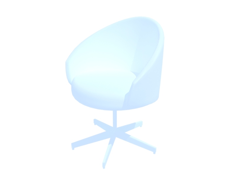 明式黄花梨镶理石小圈椅资料下载-旋转椅子3D模型下载