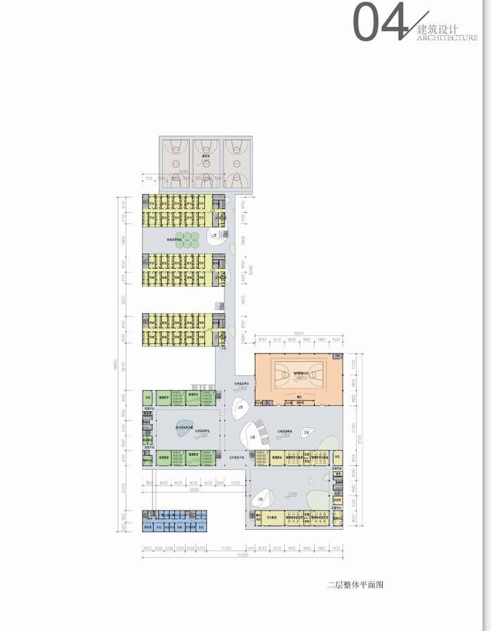 [广东]某大学附属中学建筑方案设计文本JPG（36页）-二层平面图