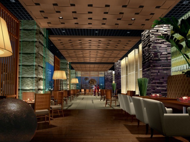 CCD--重庆申基索菲特酒店CAD施工图（附高清效果图）-重庆申基索菲特-亚洲熟食餐厅