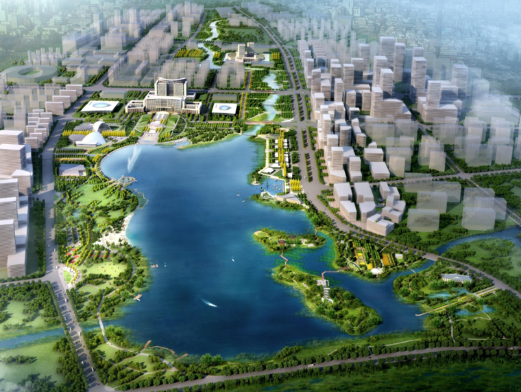 万科周湾滨水公园文本资料下载-[山东]济宁北湖湾公园市民公园景观方案设计（转变，优质）