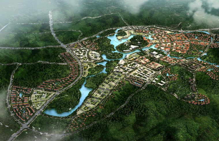 产业城规划方案资料下载-[广东]国际健康产业城概念规划及核心区城市设计方案文本