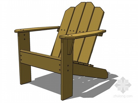露天看台座椅模型下载资料下载-休息座椅SketchUp模型下载