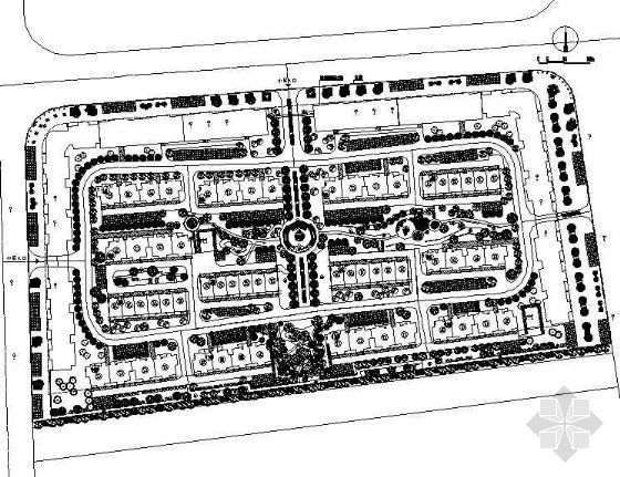 小区景观总平面资料下载-某小区景观绿化总平面图