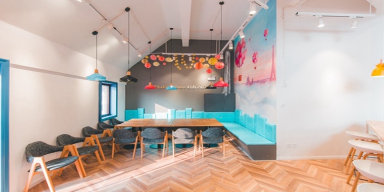 咖啡厅设计方案设计图资料下载-青岛亲子咖啡厅设计成功案例