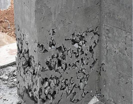 混凝土漏浆蜂窝处理方案资料下载-混凝土工程外观弊病及处理办法！