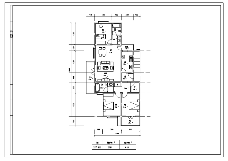 41种100至180平方米的室内户型装修图（41张）-三室户B32平面图