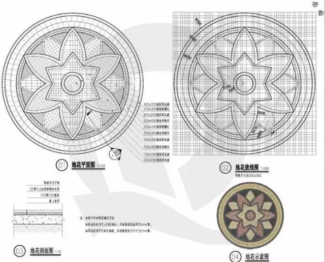 干货！恒大园林景观施工图标准（铺装、截水沟、景观亭、栈道）_5