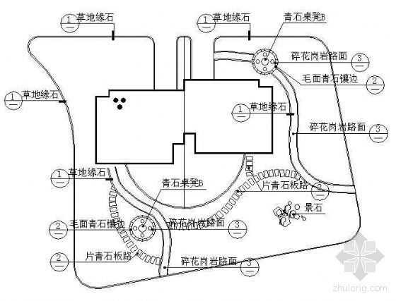 屋顶绿地做法详图资料下载-组团绿地详图 5