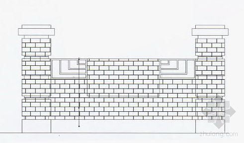 中式铁艺围墙效果图资料下载-围墙施工详图及效果图（35）