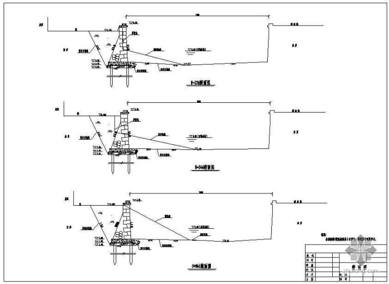 土坡护岸工程断面图资料下载-某河道护岸工程施工图