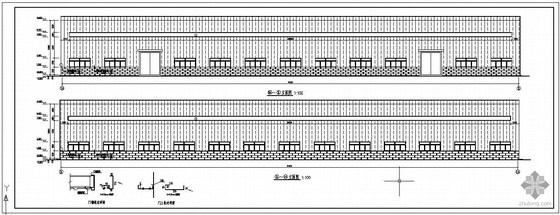 24米跨建筑结构资料下载-某24米跨带吊车厂房门式刚架建筑结构设计图