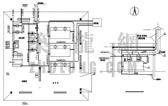 锅炉房系统工艺设计资料下载-燃气采暖锅炉房设计图