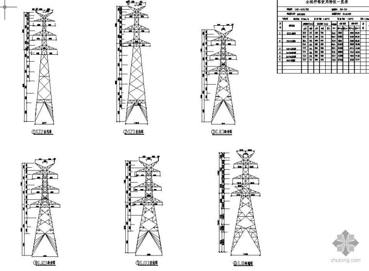 直线杆杆型图资料下载-全线杆塔杆型大样图