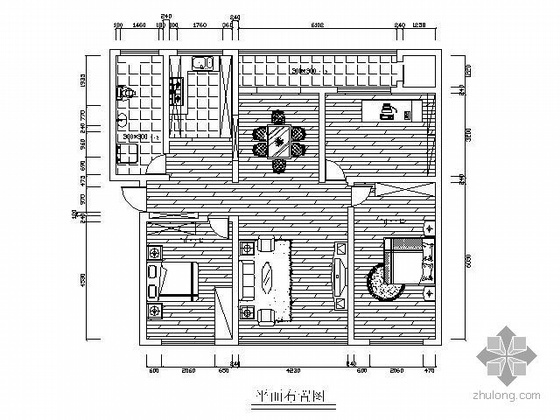 卧室衣柜设计方案资料下载-三居室设计方案图