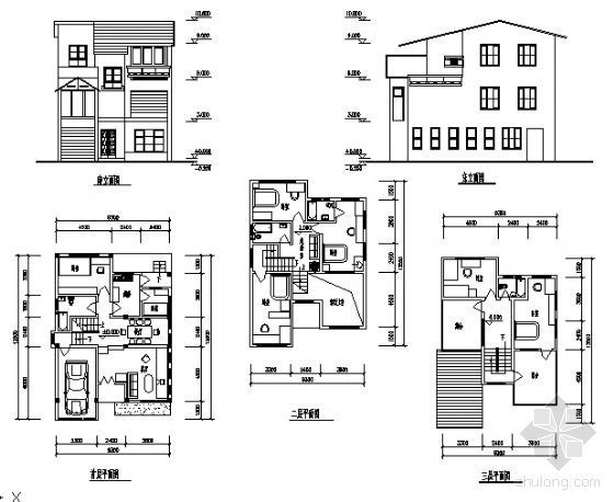 天津大学建筑作业集资料下载-小康别墅建筑方案集