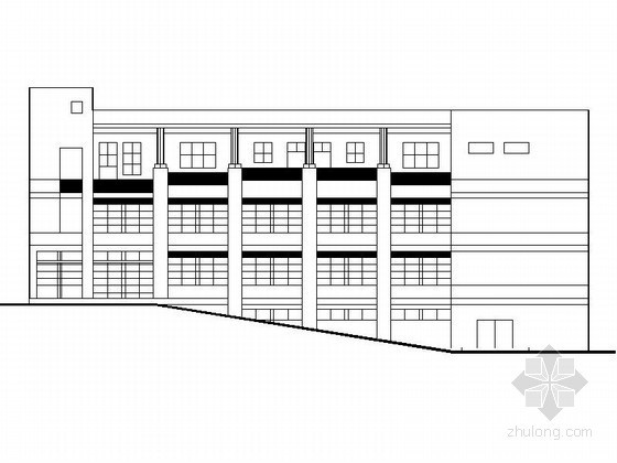 综合医院建筑施工图CAD资料下载-某医院三层综合楼建筑施工图