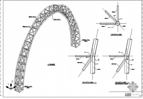 钢结构大门结构资料下载-某钢结构大门图纸