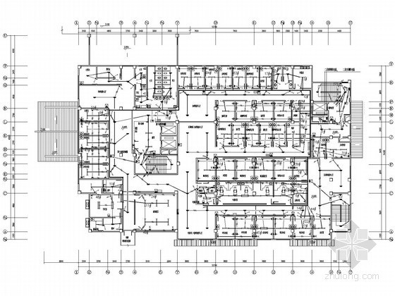 八层医院门诊住院综合楼电气施工图纸-二层配电平面图 